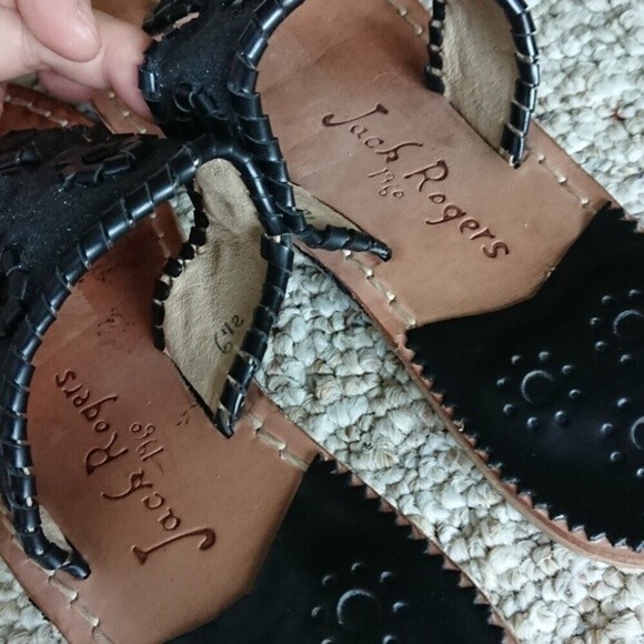 Jack Rogers black cleo sparkle sandal size 6.5 - Picture 10 of 12